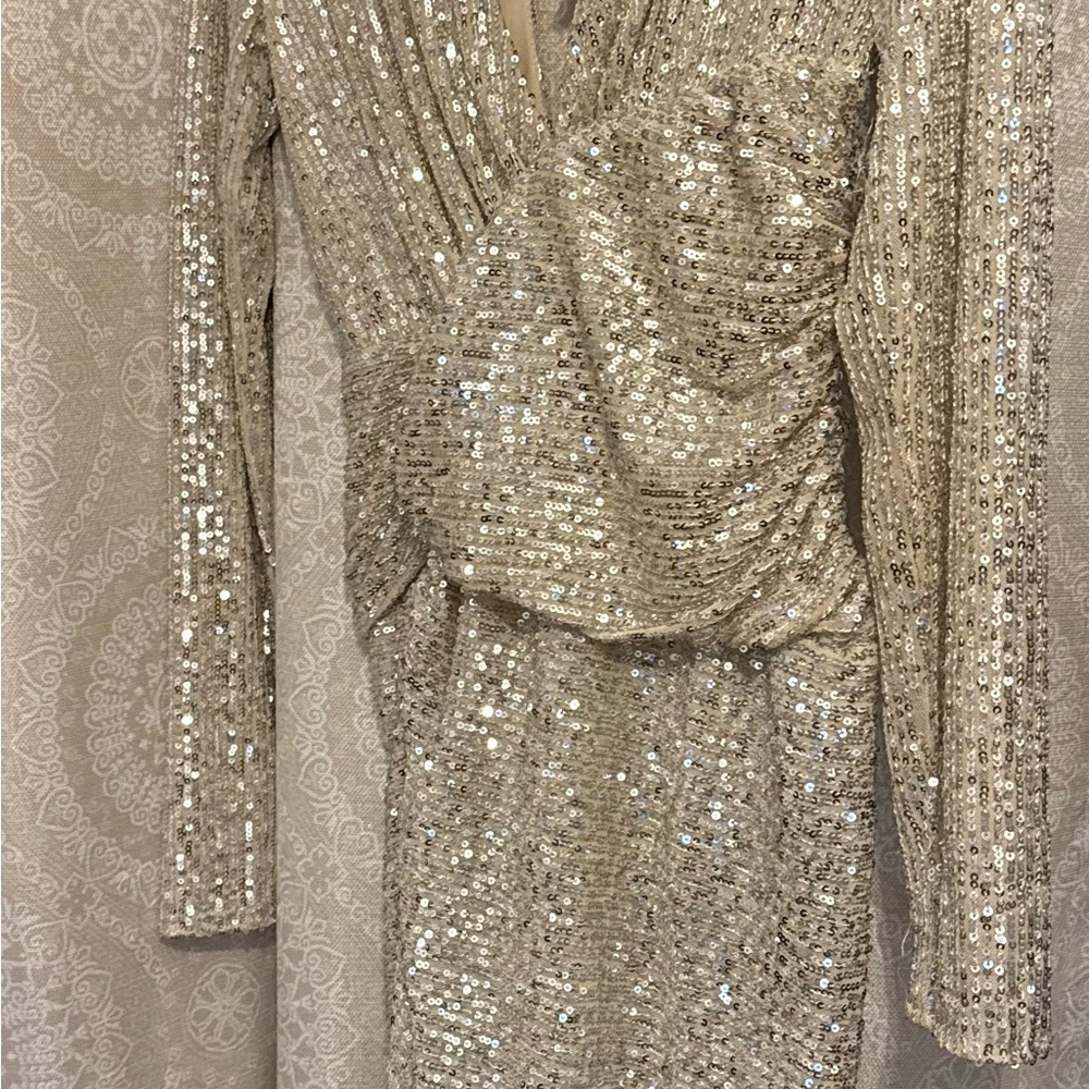 Elegant Sequin Dress in Silver